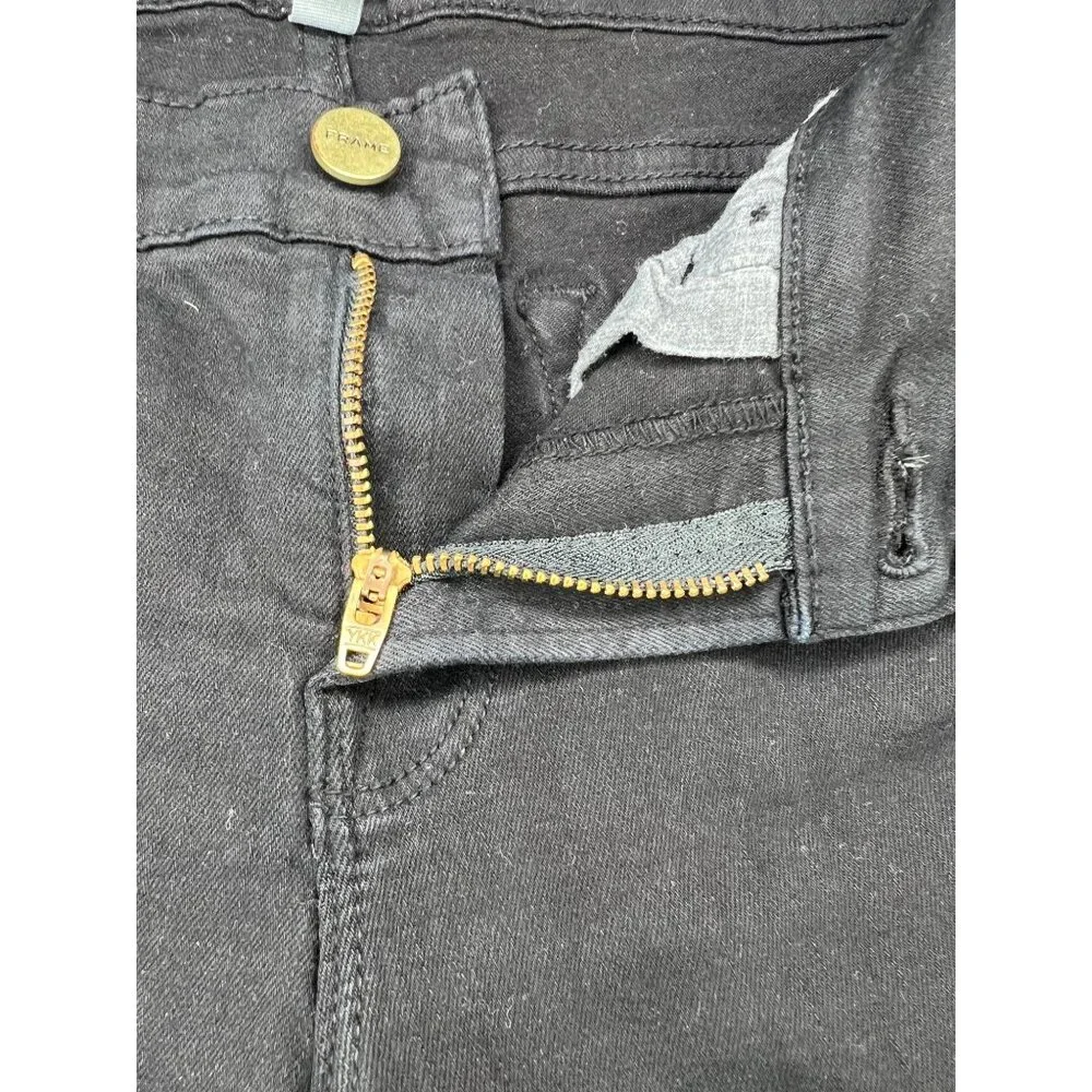 FRAME Le Skinny De Jeanne Womens Denim Black Skinny Jeans Size 26 - Picture 12 of 15